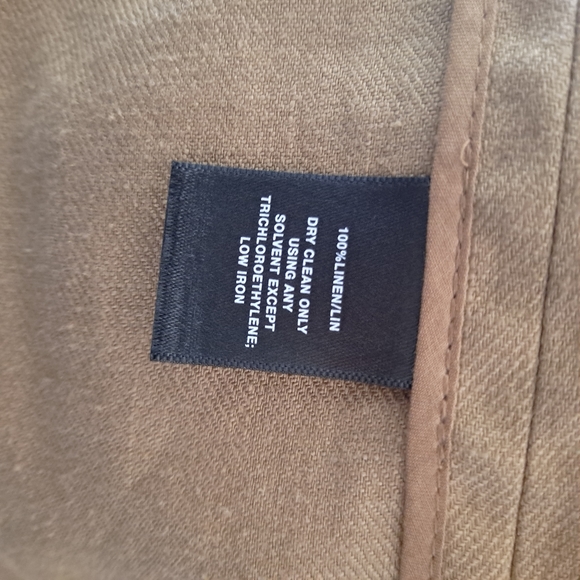 Lafayette 148 NY Greenish Brown Linen Collared Long Sleeve Jacket - S - Picture 6 of 7